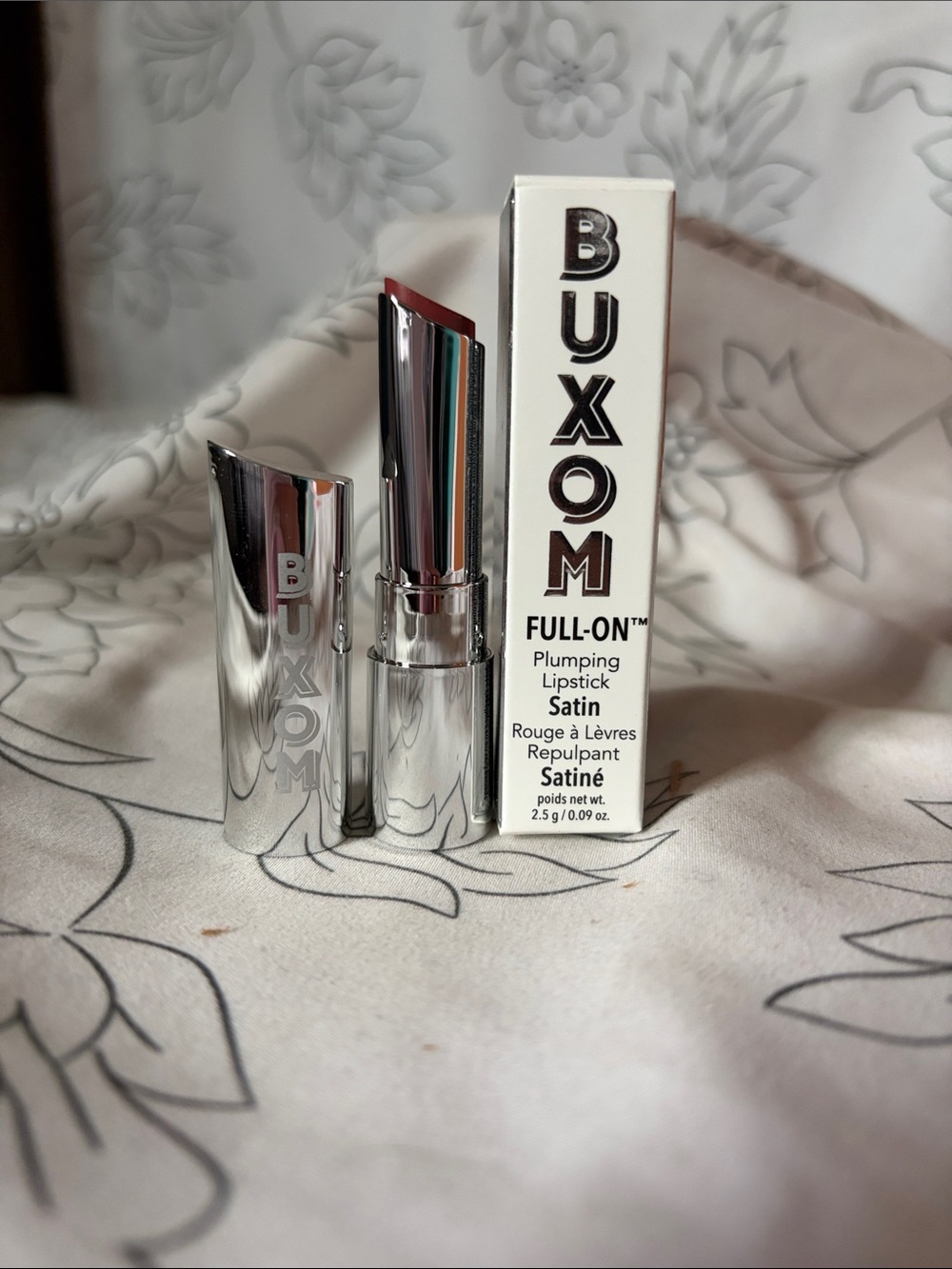 Buxom Satin Plumping Lipstick — Mauve Rose (Bodycon)